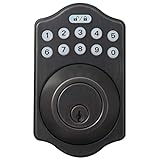 Amazon Basics Traditional Electronic Keypad Deadbolt Door Lock, Keyed Entry, Oil Rubbed Bronze
