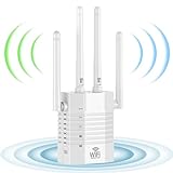 WiFi Extender, 1200Mbps Dual Band 2.4G/5G Wireless Internet Repeater and Signal Amplifier, WiFi Extender Signal Booster for Home, Wireless Internet Extender, Long Range Amplifier with Ethernet Port