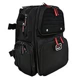 G.P.S. Executive Black Range Backpack with Cradle for 5 Handguns & Various Pockets | Durable Waterproof Stain-Resistant Shooting Tactical Gear