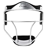 Champion Sports Steel Softball Face Mask - Classic Fielders Masks for Adults - Durable Head Guards - Premium Sports Accessories for Indoors and Outdoors - Silver