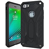Kitoo Made in USA Defender Designed for iPhone 6 / iPhone 6S Eco-Friendly Case with Kickstand, Military Grade Shockproof 12ft. Drop Tested - Black