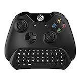 Xbox One Chatpad Gaming Wireless Mini Keyboard ChatPad 2.4GHz Receiver and 3.5mm Jack for Xbox One Elite & Slim Game Controller Gamepad (Black)