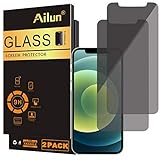 Ailun Privacy Screen Protector for iPhone 12 / iPhone 12 Pro 2020 6.1 Inch 2 Pack Anti Spy Private Case Friendly, Tempered Glass [Black][2 Pack]
