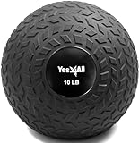 Yes4All 10 lbs Slam Ball for Strength Workout – Slam Medicine Ball (10 lbs, Black)
