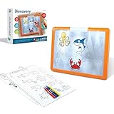 Discovery LED Tracing Tablet, 26-Piece Set with Washable Markers, Tracing & Template Sheets, Battery Powered Doodle Activity Lightboard, Kids Drawing & Sketching Portable Travel Art Set, Toy Gift