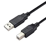 AlyKets 6Ft Replacement Midi USB Cable Cord for Audio Interface, Midi Keyboard, USB Microphone, Mixer, Speaker, Monitor, Instrument, Strobe Light System Laptop Mac PC