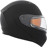 CKX Flex RSV Modular Snowmobile Helmet Double Shield Amber Visor Matte Black - Small