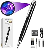 Thirdeyes Spy Camera Pen,64GB Hidden Camera Full HD 1080P Mini Spy Pen Cam,Full HD Rechargeable Security Cameras, One Button Operation