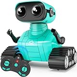 Playsheek Robot Toys Remote Control Robot Toy Rechargeable Emo Robot with Auto-Demonstration Kids Robot RC Robot for Kids Smart Robot Gift for Children Age 3 Years and Up Green