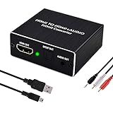 HDMI Audio Extractor 4K HDMI to Optical 3.5mm AUX Audio Adapter Splitter Converter Supports HDCP 3D 1080P Dolby Digital DTS 5.1 PCM for PS4 Fire Stick Blu-Ray Player