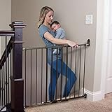 Toddleroo by North States 47.85' Wide Easy Swing & Lock Baby Gate - Series 2: Extra Security Safety Latch. Hardware Mount. Fits Openings 28.68' - 47.85' Wide (31' Tall, Matte Bronze)