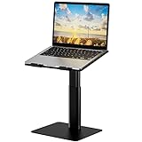 BESIGN LSX6 Computer Holder Stand, Ergonomic Adjustable Notebook Riser for Standing Work, Compatible with Air, Pro, Dell, HP, Lenovo More 10-14' Laptops, Black