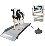 SellEton SL-929 Livestock & Cattle Alleyway Scale - Animal Weighing Equipment with Two Ramps with 5000 lbs x 1 lb
