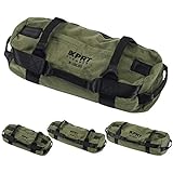 XPRT Fitness Workout Sandbag for Heavy Duty Workout Cross Training 7 Multi-positional Handles - Color Army Green/Black/Camo (Army Green, Medium)