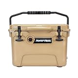 Frosted Frog 20 Quart Ice Chest Heavy Duty High Performance Roto-Molded Commercial Grade Insulated Cooler (Sand)