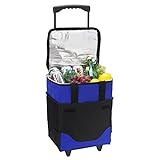 Picnic at Ascot Original 32 Can Collapsible Rolling Insulated Cooler- Designed & Quality Approved in the USA