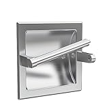 WZKALY Brushed Nickel Recessed Toilet Paper Holder for Regular Rolls,Contemporary Hotel Style Wall Pivoting Toilet Paper Holder - Recessed Toilet Tissue Holder