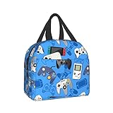 Gamer Portable Lunch Tote Bag Reusable Gaming Lunch Box for Men, Women and Kids,Perfect for School/Camping/Hiking/Picnic/Beach/Travel