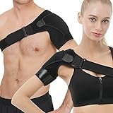 Ticoni Shoulder Brace - Support and Compression Sleeve for Torn Rotator Cuff, Professional Rotator Cuff Support Brace, for AC Joint Pain Relief, Dislocation, Adjustable Fit for Men & Women