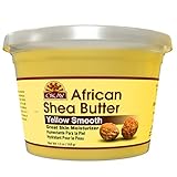 Okay Smooth All Natural,100% Pure Unrefined Daily Skin Moisturizer For Skin & Hair Yellow, Shea Butter, 13 oz