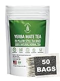 Yerba Mate Tea with Natural Organic Yerba Matte (50 tea bags)| Rich in Chlorophyll, Antioxidants and Vitamins| Made in USA