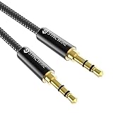 Syncwire 3.5mm Nylon Braided Aux Cable (3.3ft/1m,Hi-Fi Sound), Audio Auxiliary Input Adapter Male to Male AUX Cord for Headphones, Car, Home Stereos, Speaker, iPhone, iPad, iPod, Echo & More – Black