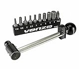Venzo 1/4 Inch Driver Beam Torque Wrench Set - 2 to 10 Nm - Small Adjustable - Great Maintenance Tool For MTB, Mountain, Road Bike & Motorcycle - All Bits Are Included As a Kit - Bicycle Carbon Parts Essential Tool