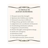 '12 Things To Always Remember'- Inspirational Wall Art- 8 x 10' Print Wall Decor-Ready to Frame. Modern Typographic Print for Home-Office-School Decor. Great Positive Thinking Reminders!