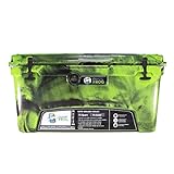 Frosted Frog Original Green and Black Camo 75 Quart Ice Chest Heavy Duty High Performance Roto-Molded Commercial Grade Insulated Cooler