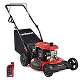 PowerSmart Push Lawn Mower Gas Powered, 21 Inch, 3-in-1 Mower with Bag, 4-Stroke 209cc Powerful Engine, Oil Included