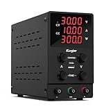 Kungber DC Power Supply Variable, 30V 10A Adjustable Switching Regulated DC Bench Power Supply with High Precision 4-Digits LED Display, 5V/2A USB Interface, Coarse and Fine Adjustments (Black)