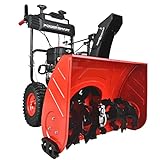 PowerSmart Snow Blower Gas Powered 26 in. B&S 250cc Engine with Electric Starter, Hand Warmer, LED Headlight, Self Propelled 2 Stage Snow Blower BS26