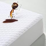 Premium 100% Waterproof Mattress Protector Queen Size HN Cooling Bed Mattress Pad Cover Soft Breathable Viscose Derived from Bamboo Fitted 8'-21' Deep Pocket Vinyl-Free Quiet Noiseless Beehive Queen