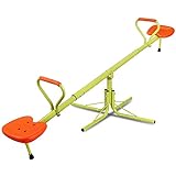 Nova Microdermabrasion Kids Seesaw Swivel Teeter-Totter Home Playground Equipment, 360 Degrees Rotating Safe, Outdoor Fun Toy Set for Kids, Toddlers, Boys, Children (2 Seats)