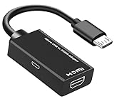 MHL Micro USB to HDMI Cable Adapter, MHL 5pin Phone to HDMI 1080P 4K Video Graphic for Samsung Galaxy/LG/Huawei ect. Android Smart Phones That with MHL Function