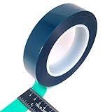 1' Wide High Temp Masking Tape for Powder Coating, Custom Painting, Hydrodip, Sublimation - Green Polyester Silicone Adhesive
