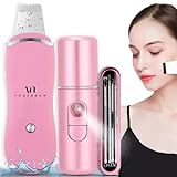 Skin Scrubber Face Spatula Gift Set of 3 - Deep Cleansing Blackhead Remover - Facial Mist Sprayer & Extraction Toolkit - Ultrasonic Skin Scrubber with Serum Infuser - Christmas Gift Sets 2023