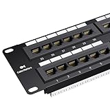 Cable Matters UL Listed Rackmount or Wall Mount 2U 48 Port Network Patch Panel (19-inch Cat6 Patch Panel / RJ45 Patch Panel) for Gigabit Network Switch, 110 or Krone Impact Tools Compatible