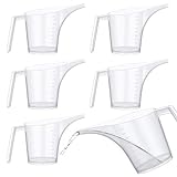 Vankcp 6 Pieces 1000ML/34Oz Funnel Pitcher Liquid Measuring Cup Set Pancake Batter Pitcher, Measure Fill for Soap Making, Filling Muffin Salt Shakers Spice Jars Watering Funnel for Plants (6 Pack)