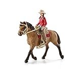 Schleich Horse Club, Western Rodeo Horse Toys for Girls and Boys, Western Rider with Horse Figurine, Ages 5+, 7.1 inch