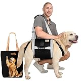 Dog Lift Harness for Large Dogs,Full Body Dog Sling Carrier with Handle,Up to 100 lbs,for Up Stairs/Back Legs Support/Dogs Joint Injuries/Arthritis