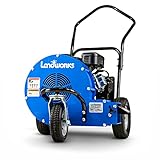 Landworks Leaf-Snow Blower Wheeled Walk Behind Jet Sweep Manual-Propelled Powerful 7HP 4 Stroke OHV Motor Output Wind Force of 200 MPH / 2000 CFM at 3600RPM Aids in Fire Prevention