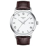 Tissot mens Classic Dream Stainless Steel Dress Watch Brown T1294101601300