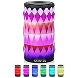 MIANOVA LED Bluetooth Speaker,Night Light Changing Wireless Speaker, Portable Wireless Bluetooth Speaker 6 Color LED Themes,Handsfree/Phone/PC/MicroSD/USB Disk/AUX-in/TWS Supported