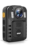 Pyle Police Security Video Compact Camera - HD 2304x1296p Rechargeable Wireless Waterproof Wearable Law Enforcement Mini Surveillance Cam, Audio Video Recording, Night Vision, Motion Detector PPBCM6