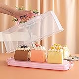14 inch Square Cake Carrier Holder With Lid and Handle,Reusable Cupcake Package Box Perfect for Transporting Cakes,Pie,Toast,Desserts