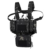 VISMIX Tactical Chest Rig, Adjustable & Detachable Chest Rig Molle Military Chest Bag Pack with Magazine Pouch