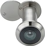 Forliggio Peephole Front Door Viewer with Privacy Cover, One-Way 220 Degrees (Satin Nickle)