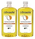 Citra Solv Concentrated Household Cleaner & Degreaser - Valencia Orange Scent - 32 Fl Oz, Safe, Effective, and Versatile Cleaning Solution, Natural Ingredients, Biodegradable, Made in USA (2 Pack)