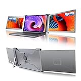 13.3' Triple Portable Monitor for Laptop, [2022] FOPO FHD 1080P IPS Laptop Screen Extender Dual Monitor Display, Triple Screen for 15'-17' Laptops/PS4/Switch/Xbox/Phone, HDMI/USB/Type-C Plug and Play
